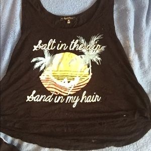 Cropped tank top.